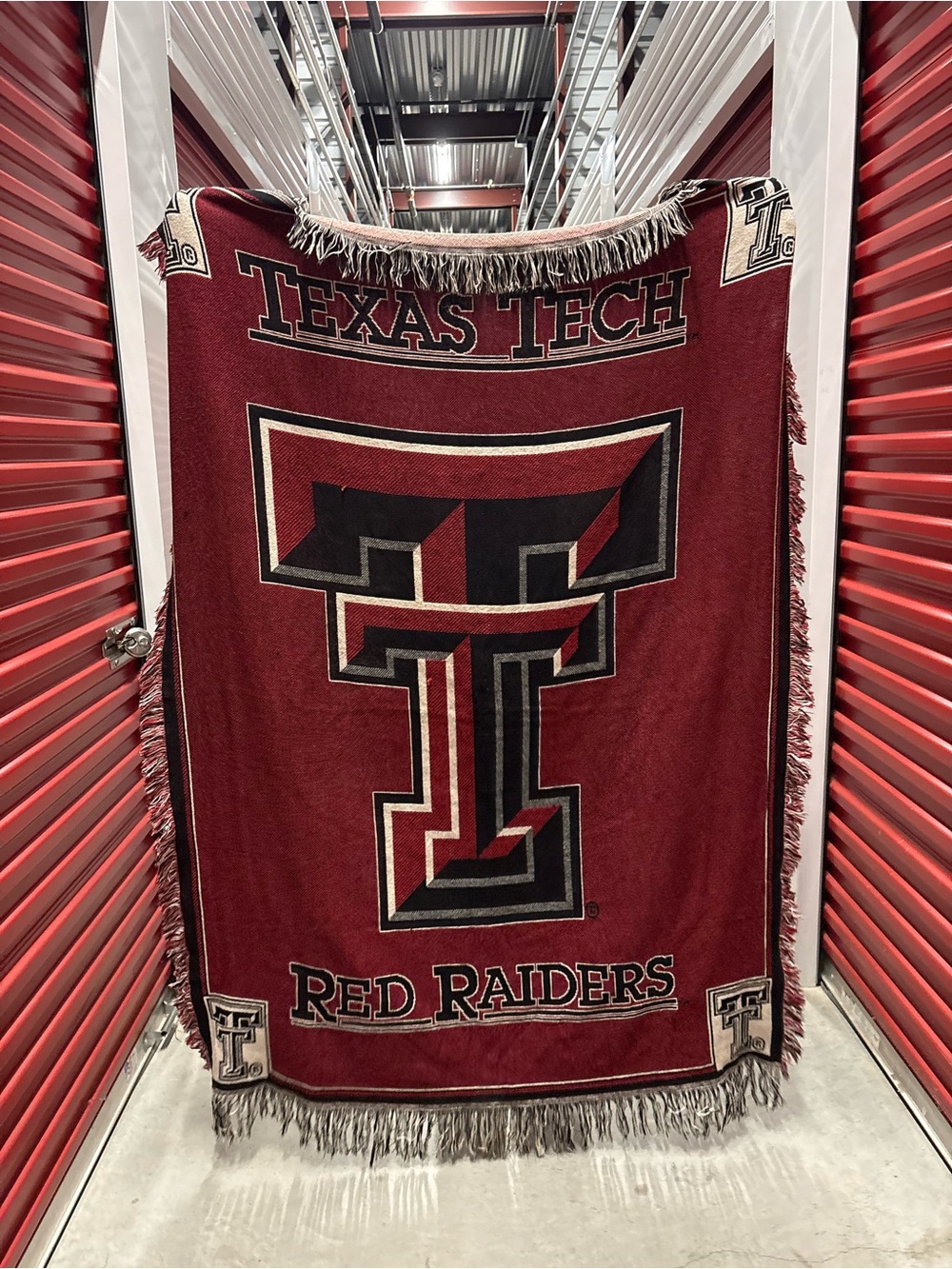 Texas Tech Red Raiders Woven Throw Blanket Tapestry Fringe 68” x 52” NCAA